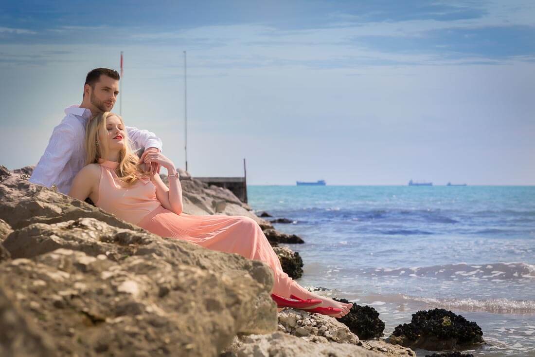 Fotograf-Fotostudio-Dresden-Venedig-Lido-Paar-Shooting-Strand-Dress-Liebe-Wasser-Zweisamkeit-